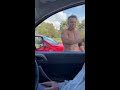 Roid Rage Man Breaks Car Window With His Bare Hand!